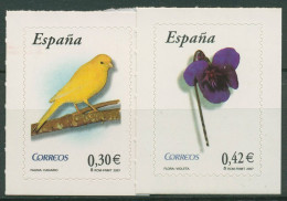 Spanien 2007 Tiere Pflanzen Kanarengirlitz Veilchen 4211/12 Postfrisch - Nuovi