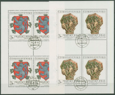 Tschechoslowakei 1972 Prager Burg Wappen V. Böhmen 2071/72 K Gestempelt (C96154) - Blocs-feuillets