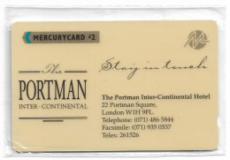 UK (Mercury) - Portman Hotel - 20MERC - MER204 - 8.802ex, NSB - [ 4] Mercury Communications & Paytelco