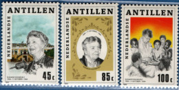 Dutch Antilles 1984 IEleonor Roosevelt, 100th Birthday, 3 Values MNH Nederlandse Antillen - Donne Celebri