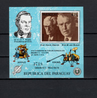 Paraguay 1976 Space, Hermann Oberth Society, Wernher Von Braun S/s MNH -scarce- - Sud America