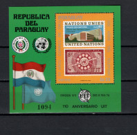 Paraguay 1976 Space, Telephone Centenary, UN Postal Administration S/s MNH - South America