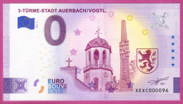 0-Euro XEXC 2023-2  3-TÜRME-STADT AUERBACH/VOGTL. - Private Proofs / Unofficial