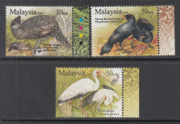 2009 Malaysia Birds  Complete Set Of 3 MNH - Malasia (1964-...)