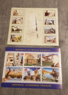 ROMANIA A EUROPEAN TREASURE 2 SHEETS USED - Used Stamps