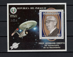 Paraguay 1979 Space, Hermann Oberth, Star Trek S/s MNH - Amérique Du Sud