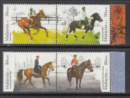 2014 Malaysia Horses  Complete Set Of 2 Pairs MNH - Malaysia (1964-...)