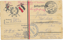 Feldpostkarte Doeberitz Uebungsplatz Cancel 1917 WWi Flugzeug Ersatzabteilung Early AIRPORT Cancel - Feldpost (franqueo Gratis)