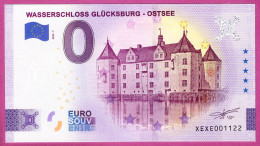 0-Euro XEXE 2023-1  WASSERSCHLOSS GLÜCKSBURG - OSTSEE - Privatentwürfe