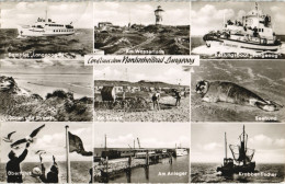 Langeoog Mehrbild-AK Ua. Schiff Dampfer, Rettungsboot, Krabben-Fischer Uvm. 1965 - Langeoog