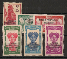 GABON - 1928-31 - N°YT. 116 à 120 - Série Complète - Neuf * / MH VF - Nuevos