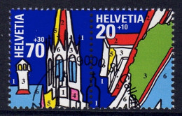 Suisse /Schweiz/Svizzera/Switzerland // 1999 - Découpé Du Bloc De St.Gall No.81-82 - Used Stamps