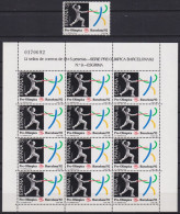 F-EX49315 SPAIN ESPAÑA MNH 1989 OLYMPIC BARCELONA MINISHEET Nº9 FENCING ESCRIMA.  - Estate 1992: Barcellona