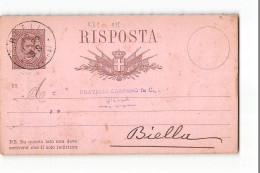 16160 01  CARTOLINA POSTALE  - VERCELLI X FRATELLI CARPANO BIELLA - Entero Postal