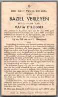 Bidprentje St-Eloois-Vijve - Verleyen Baziel (1885-1938) - Santini