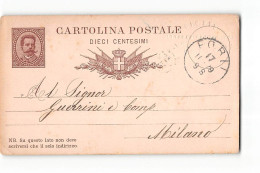 16230 01  CARTOLINA POSTALE STUDIO AVVOCATO BARATTI X MILANO - 1879 - Stamped Stationery