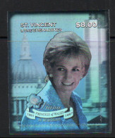 ST VINCENT   - 1997 - PRINCES DIANA $8.00 HOLOGRAM STAMP  MINT NEVER HINGED  - St.Vincent (1979-...)