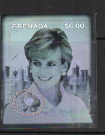 GRENADA  - 1997 - PRINCES DIANA $8.00 HOLOGRAM STAMP  MINT NEVER HINGED  - Grenade (1974-...)