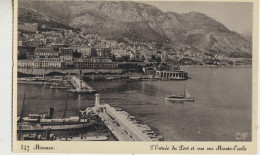 Monte Carlo   L'Entrée Du Port Et Vue Sur Monte Carlo Bateaux - Puerto