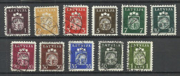 LETTLAND Latvia 1940 Michel 281 - 291 O Wappe Coat Of Arms - Lettonia