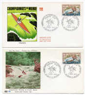 FDC France 1969 - Championnats Du Monde De Canoë Kayak YT 1609 - 73 Bourg-St-Maurice - 1960-1969