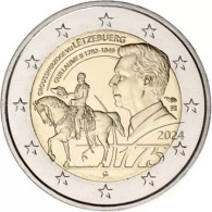 Pièce De 2 Euros Commémorative Luxembourg 2024 : 175ième Anniversaire De La Mort Du Grand-Duc Guillaume II - Luxemburg