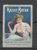 GERMANY Deutschland Ca. 1910-1915 Kaiser-Borax Vignette Advertising Poster Stamp Reklamemarke (*) Hautcreme? - Cinderellas