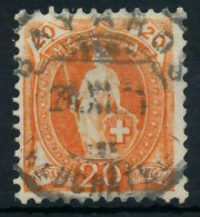 SCHWEIZ STEHENDE HELVETIA Nr 58YD Zentrisch Gestempelt X6B638E - Used Stamps