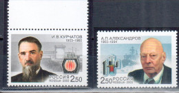 Russia 2003, Sc#6739-6740, Mi#1050-1051. Famous Nuclear Physics Scientists. - Unused Stamps