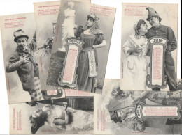 Les Mois Comiques Série De 12 Cartes Postales Nancy Phototypie Bergeret - Humor