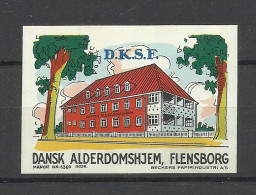 DENMARK Flensborg Altersheim Reklamemarke Adverstising Stamp Vignette (*) - Cinderellas