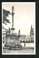 AK Neu Titschein, Hauptplatz Mit Mariensäule  - Tschechische Republik