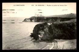 29 - LE POULDU - ROCHERS ET POINTE DE L'ANCIEN FORT - AU VERSO SPECIALITES PHARMACEUTIQUES HENRI PAILLE LA ROCHELLE - Le Pouldu