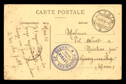 CACHET INTERNEMENT DES PRISONNIERS DE GUERRE - LEYSIN - SUISSE - VOYAGE LE 03.03.1916 - Postmark Collection