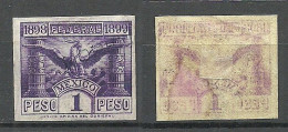 MEXICO 1898/1899 Revenue Documentary Tax Taxe 1 Peso (*) - Mexique