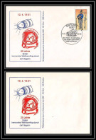3431 Espace (space Raumfahrt) Lettre Cover Allemagne (germany DDR) 24/4/1986 25 JAHRESTAD Gagarine Gagarin - Europe