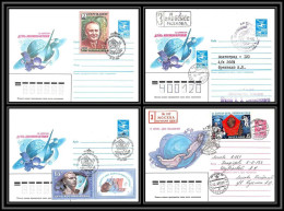 3426 Espace (space) Lot 4 Entier Postal Stationery Russie (Russia Urss USSR) Cosmonauts Day Gagarine 12/4/1986 - Russie & URSS