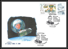 3267e Espace (space Raumfahrt) Lettre (cover Briefe) Russie Russia 12/4/2001 Cosmonauts Day Gagarine Gagarin - Rusia & URSS
