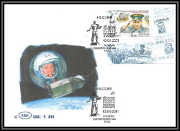 3267 Espace (space Raumfahrt) Lettre (cover Briefe) Russie Russia 12/4/2001 Cosmonauts Day Gagarine Gagarin - Russie & URSS