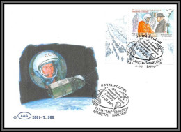 3267d Espace (space Raumfahrt) Lettre (cover Briefe) Russie Russia 12/4/2001 Cosmonauts Day Gagarine Gagarin - Rusland En USSR
