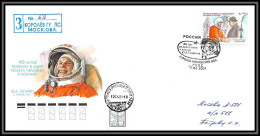 3227 Espace Space Raumfahrt Lettre Cover Russie Russia 12/04/2001 Cosmonauts Day Gagarine Gagarin Recommandé Registered - Rusia & URSS
