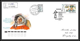 3227c Espace Space Raumfahrt Lettre Cover Russie Russia 12/04/2001 Cosmonauts Day Gagarine Gagarin Recommandé Registered - Rusia & URSS