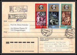 3095 Espace (space Raumfahrt) Lettre (cover Briefe) Russie (Russia) 17/10/1980 Fdc 4730/4732 Recommandé Registered - UdSSR