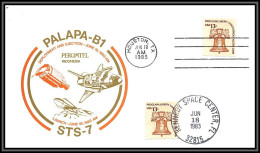 2940 Espace (space Raumfahrt) Lettre (cover Briefe) USA Start Palapa B1 Sts-7 Shuttle (navette) Challenger 18/6/1983 - Estados Unidos