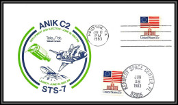 2939 Espace (space Raumfahrt) Lettre (cover Briefe) USA Start Anik C2 Sts-7 Shuttle (navette) Challenger 18/6/1983 - Verenigde Staten