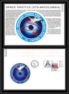 2965 Espace (space) Lettre (cover) USA Start Sts - 94 Columbia Shuttle (navette) 1/7/1997 + Stickers (autocollant) - Etats-Unis