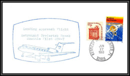 2933 Espace (space Raumfahrt) Lettre (cover) USA Landing Approach Flight Sts-7 Shuttle (navette) Challenger 17/6/1983 - Stati Uniti