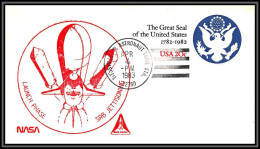 2922 Espace (space Raumfahrt) Lettre (cover Briefe) USA Titusville Start Sts-6 Shuttle (navette) Challenger 4/4/1983 - United States