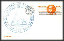 2905 Espace (space) Entier Postal (Stamped Stationery) Usa- Usns-redstone Sts-4 Columbia Shuttle (navette) 17/7/1982 - Stati Uniti