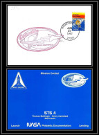 2896 Espace (space Raumfahrt) Carte Postale (postcard) Usa Start Houston Sts-4 Columbia Shuttle (navette) 27/6/1982 - United States